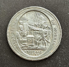 Monneron de 5 Sols au Serment L' AN IV; 3 eme Type, TTB+