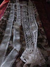  3m,80 en tout ,coton  belles dentelles  anciennes ,rallonge rideau ,literie 