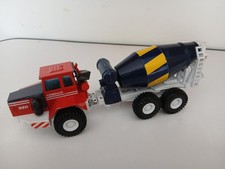 Camion Volvo 320 Compact Toupie Beton JOAL 1/50 couleur rouge et bleu