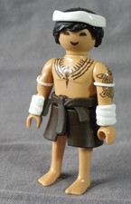 PLAYMOBIL SERIE 28 GARCON 71889 MAORI guerrier tatoué hawaii iles figurine n°9