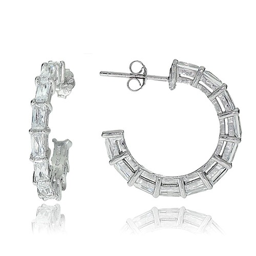 Argent sterling baguette - argent,