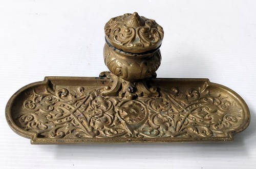 Encrier bronze cisele - cisele, decor