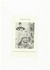1925 ARTISTE illustration photogravure Fouet Fessée bdsm curiosa spanking