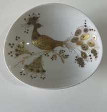 Rosenthal Studio-Line Coupelle Quatre Couleurs Design Bjorn Wiinblad Paon Doré