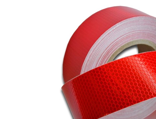 Red reflective tape sticker - reflective,