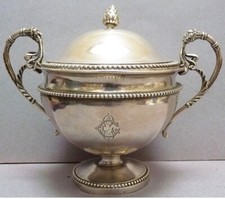 Sucrier argent massif  début