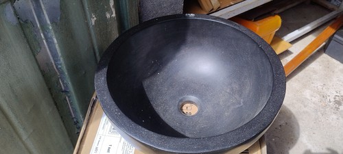 Vasque pierre naturelle noire - naturelle,