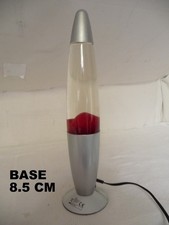 LAMPE fusion  volcan rouge   VINTAGE base ALU- FONCTIONNELLE