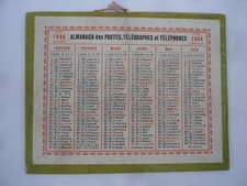 PETIT CALENDRIER DE LA POSTE 1944 FRANCE PETAIN LIBERATION