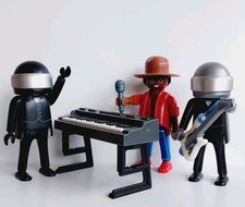 Playmobil DAFT PUNK et PHARELL WILLIAMS Bangalter Homem-Christo électro custom