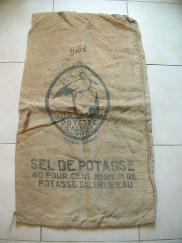 Ancien sac sel - , potasse