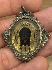 Sainte Face - Christ - Fixé Sous Verre - XVIII Eme Siècle - Argent - Reliquaire