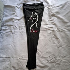 Legging yoga sport noir motif chat Taille S/M Neuf