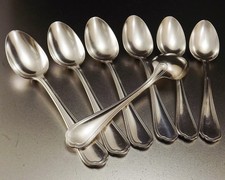 CHRISTOFLE MODELE SPATOURS CUILLERES A CAFE 7 PIECES EN METAL ARGENTE VERS 1960
