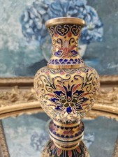 Vase Doré & Émaux Cloisonné