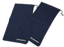 Suitsupply Chaussures Sac Unisexe Taille Unique Paire 2 Pièce Dust Logo Marine