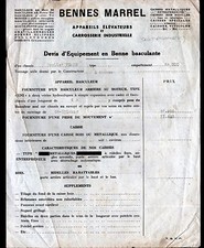 SAINT-ETIENNE (42) USINE de CAMION-BENNE & ELEVATEURS "BENNES MARREL" en 1947