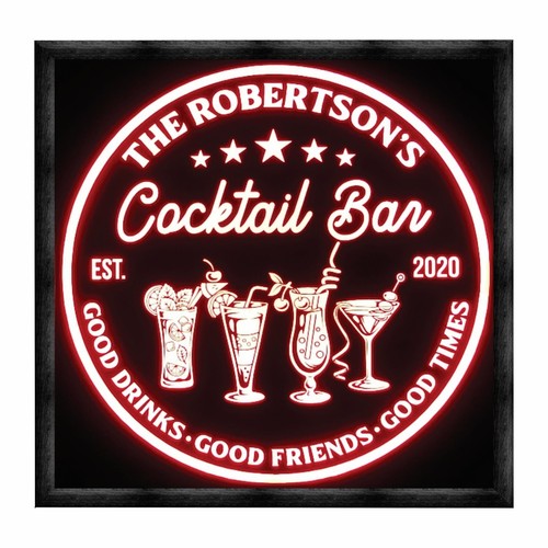 Custom cocktail bar - cocktail, sign
