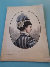 gravure de mode ancienne le journal des modistes chapeau delaunay