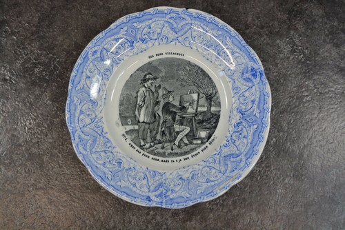 Ancienne assiette humoristique - assiette,