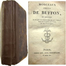 Morceaux choisis de Buffon 1812 Renouard histoire naturelle style éloquence etc