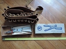 VINTAGE ** Chasse ** Coupe douille Manufrance Saint Etienne ** Cartouchiere cuir