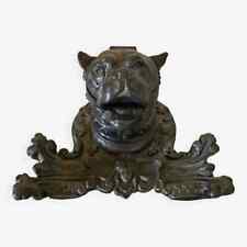 Ancien encrier Pit Bull Chien regule porte plume
