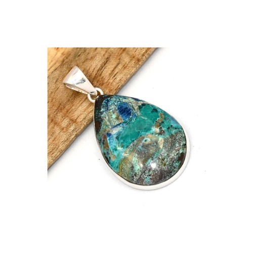 Pendentif shattuckite vert - pendentif,