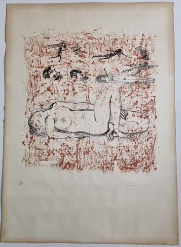 Lithographie originale nu - lithographie, originale,