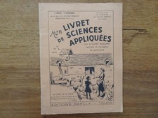 MON LIVRET DE SCIENCES appliquées, écoles rurales de filles, 1958