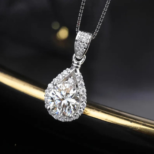 Pendentif solitaire rond - pendentif,
