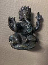 Statue en bronze de Ganesha - style vintage antique Environ 11cm