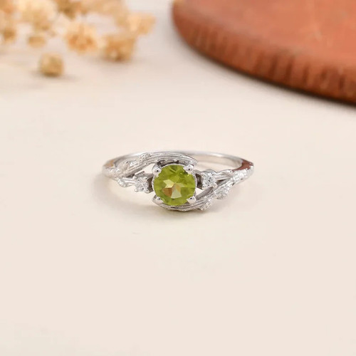Bague solitaire péridot - solitaire,