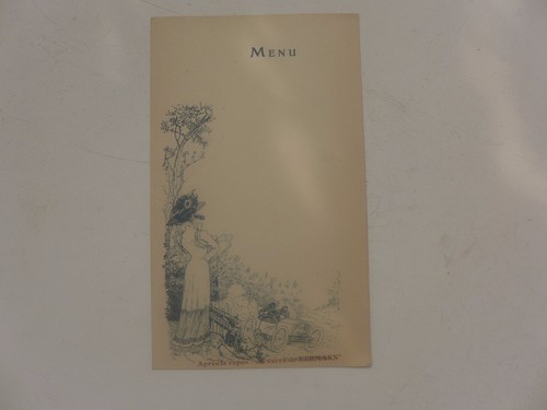 Menu ancien voiture ancienne - menu,