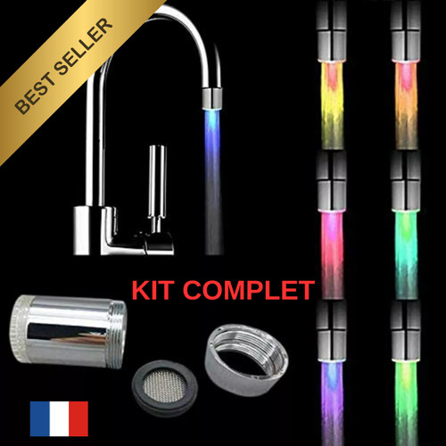 Embout robinet lumineux