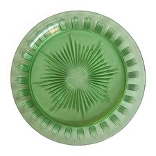 ANCIENNE ASSIETTE ART DÉCO / PLATEAU DE SERVICE À LIQUEUR EN VERRE OURALINE 