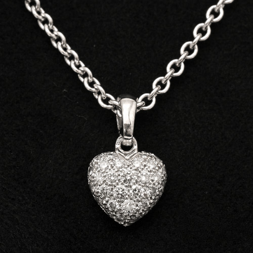 Cartier pave heart - cartier, diamond