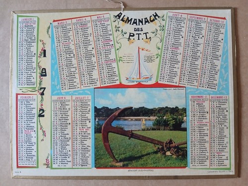 Calendrier ptt almanach la - calendrier,