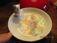 Assiette Chauffante à Bouillie Bébé Limoges Fillette Flute  Chèvre Bouchon Ours