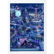 Poster affiche officielle Jeux Olympiques Paris 2024 - Célébrations (50x70cm)