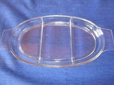 Plat à compartiments pour crudité ou gâteaux apéritif  en verre VINTAGE