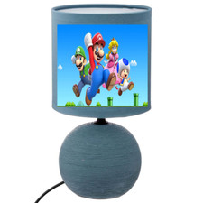 LAMPE DE CHEVET  BLEU MARIO 3