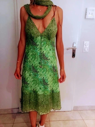 Robe écharpe soie helena - +,