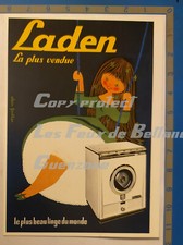 LAVE LINGE MACHINE A LAVER LADEN illustration ALAIN GAUTHIER  publicité advert 
