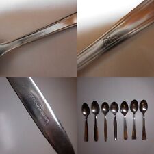 N24.25 Mepra Inox France métal acier gris 7 cuillers dessert art table cuisine
