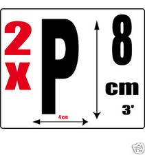 lot 2 lettres [P] Sticker