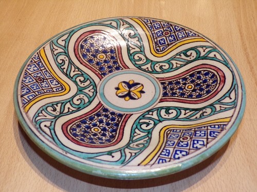 Assiette signée fes ach - assiette,