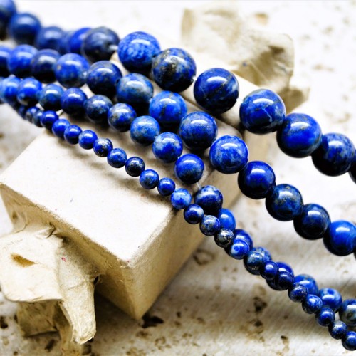 Perles lapis lazuli naturel - lazuli,