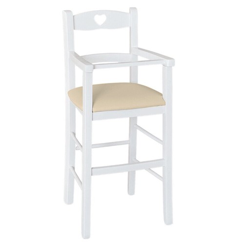 Chaise haute bois blanc - bois,