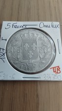 Pièce 5 Francs argent Charles X - 10 - 2eme type 1827 i rare
